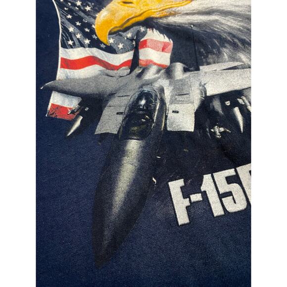 Vintage F-15E Strike Eagle  Short Sleeve T Shirt XL USA Bald Eagle - Picture 8 of 9